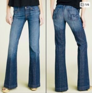 Women's COH Citizen Of Humanity Dark Blue Flared Jeans 28